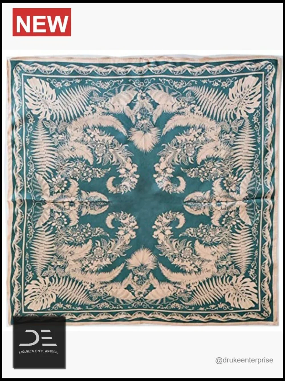 100% Mulberry Silk Square Scarf - Lightweight Satin Head Scarf for Sleeping